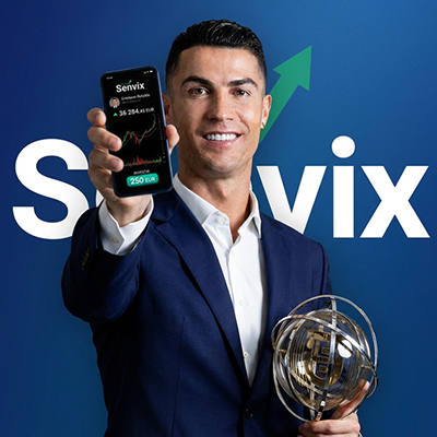 Cristiano Ronaldo com a aplicação Senvix